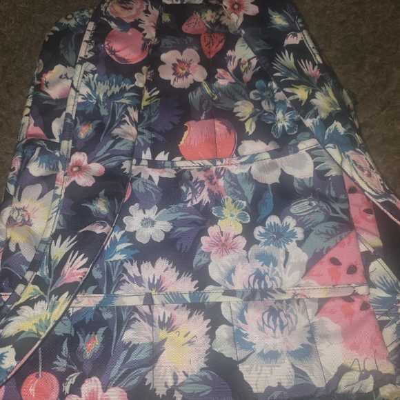 Vera Bradley Floral Laptop Bag - Blue and Pink - Picture 2 of 9